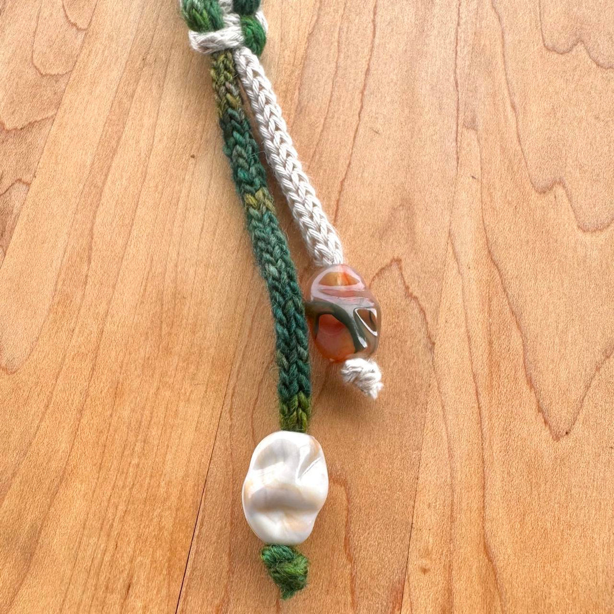Knotted Bag Charm - Handmade