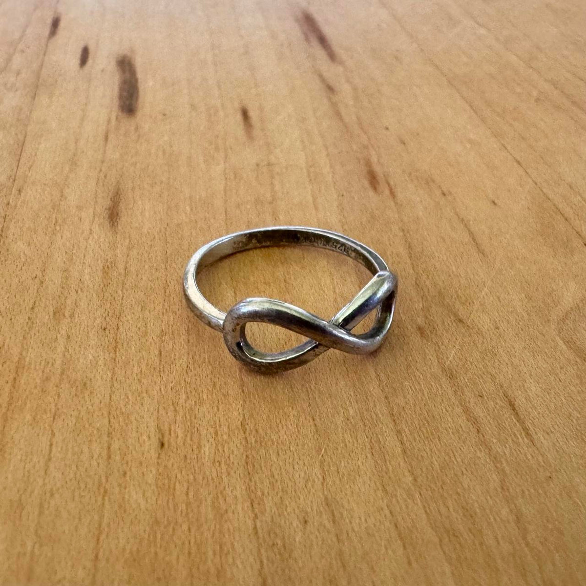 Sz 8 Infinity Ring - Sterling Silver