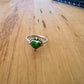 Sz 8 Heart Shaped Green Turquoise Ring - Sterling Silver